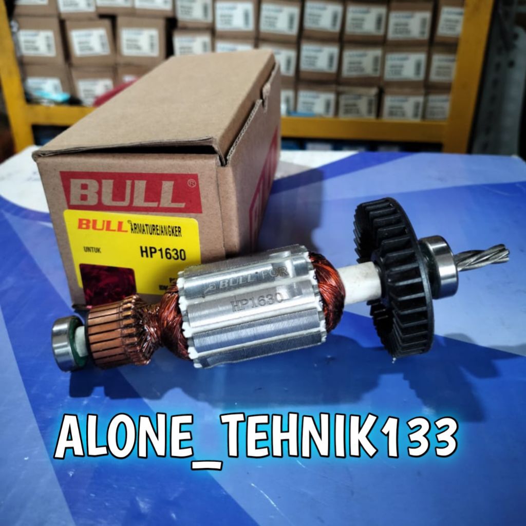 ARMATURE BULL HP1630 MESIN BOR MAKITA HP1630 ANGKER ROTOR MESIN BOR MAKITA HP1630 ANGKER MESIN BOR M