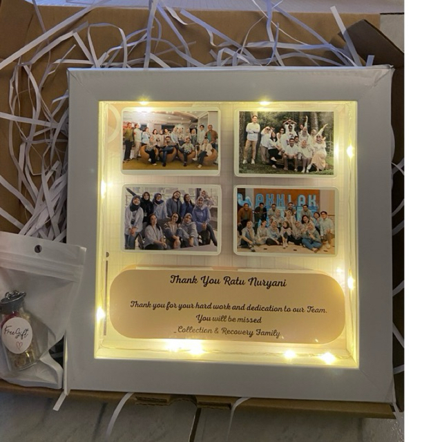 :: Hampers bingkai Foto 3D / lampu LED Kado Pernikahan/