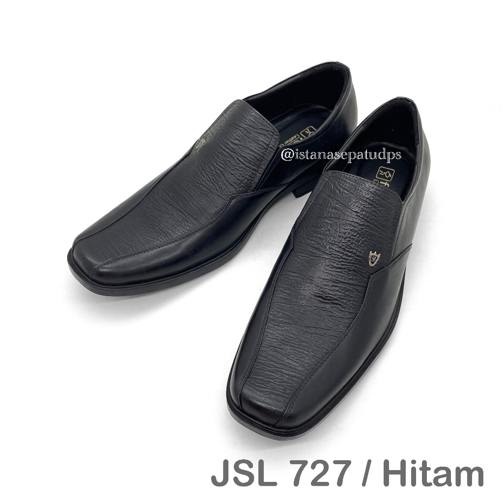 Sepatu Pantofel Kulit Pria Ferucci JSL 727, Hitam, Nyaman dipakai