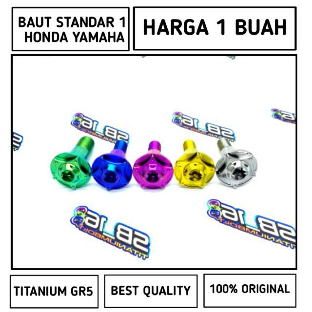 BAUT STANDAR SAMPING TITANIUM WARNA PILIHAN