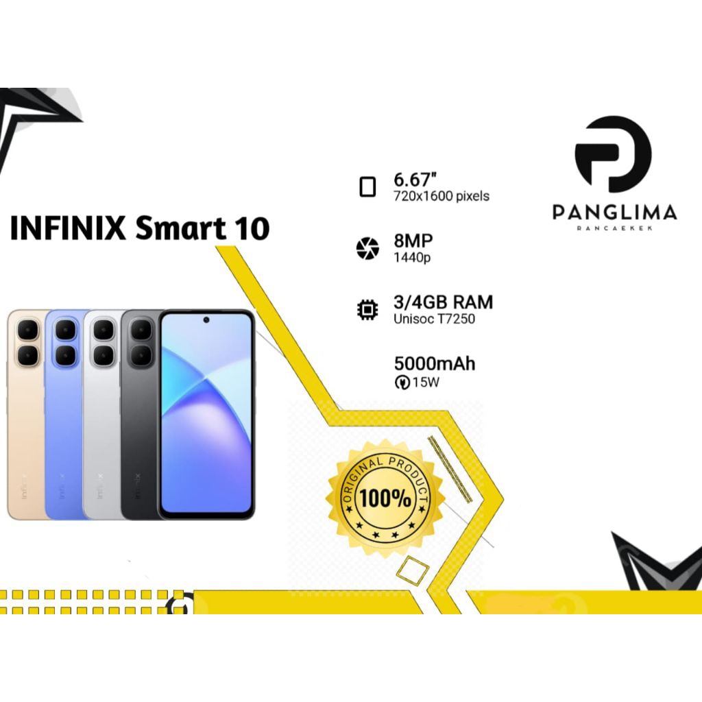 Infinik Smart 10 4/64GB | 4/128GB Up to 8GB Extented RAM 6,67inch 120Hz Garansi Resmi