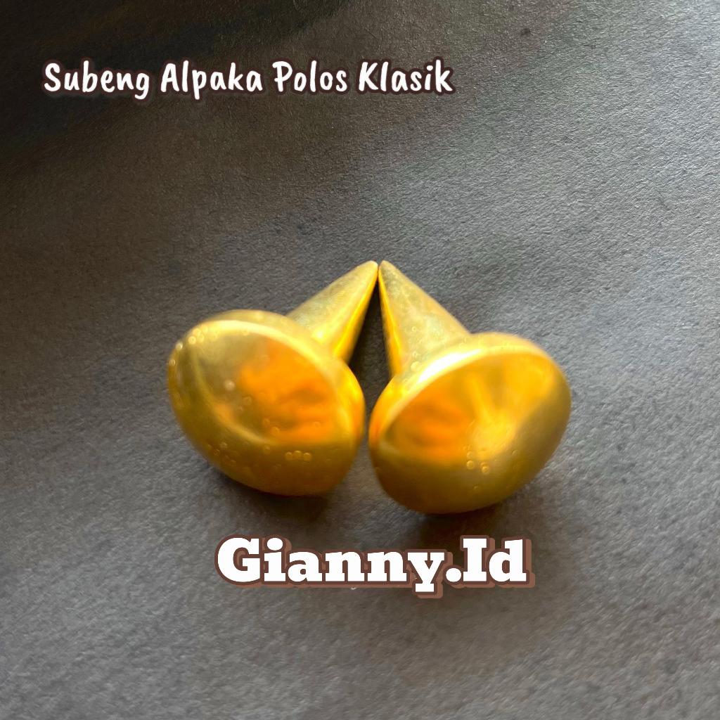 Subeng Alpaka Klasik Polos/ Subeng Kemong/Subeng Klasik/ Anting Cerorot/Earrings