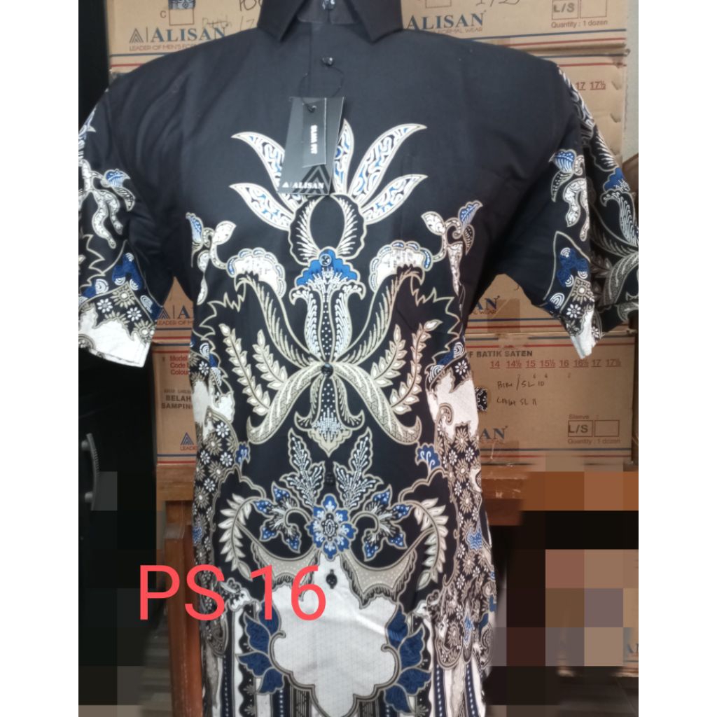 Batik Alisan lengan pendek kemeja batik alisan slim fit