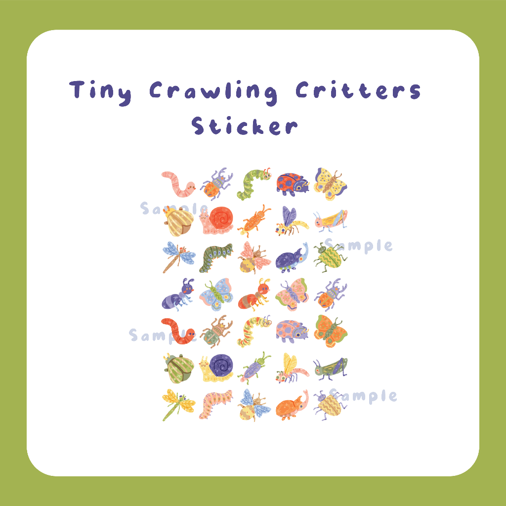 

CHEEXY STUDIO Tiny Bity Clear Sticker Sheet / Stiker Kiss Cut Transparan