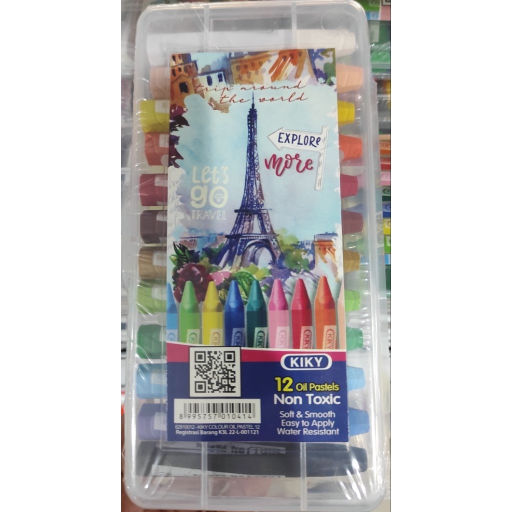 

Kiky Oil Pastel krayon crayon warna mini 12 warna non toxic water resistant iz