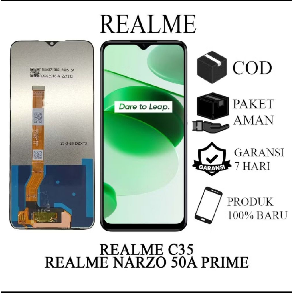 LCD ORIGINAL REALME C35/REALME NARZO 50A PRIME