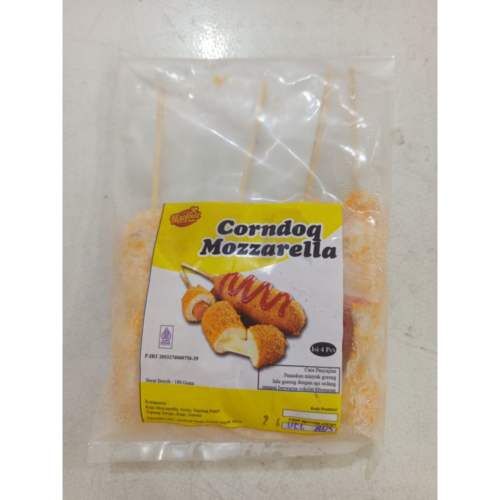 

NISOFOOD corndog mozarella isi 4pcs
