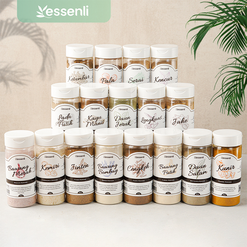 

ESSENLI BUMBU REMPAH DAPUR BUBUK ORGANIK NON MSG (KEMASAN JAR)