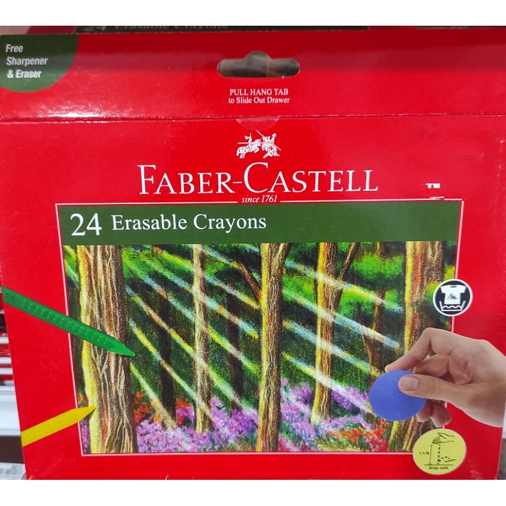 

Faber Castell erasable crayons 24 krayon warna hr