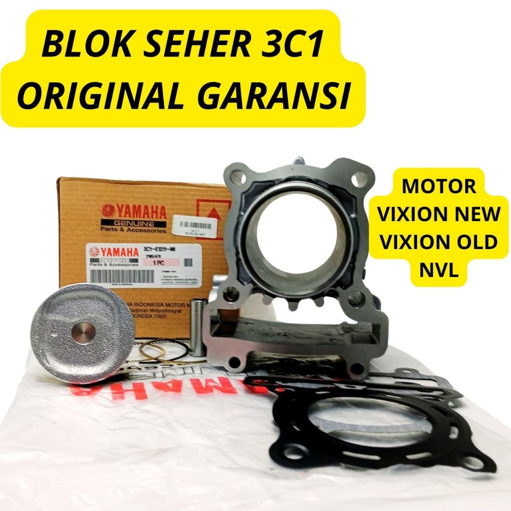 BLOK SEHER YAMAHA KODE 3C1 MOTOR VIXION NEW VIXION OLD NVL 100% ORIGINAL (GARANSI)