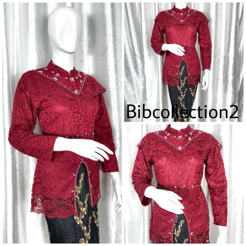PROMO Setelan Kebaya Kondangan / Rok Batik / Set Kebaya Lamaran Brokat Payet Modern / Rok Jarik