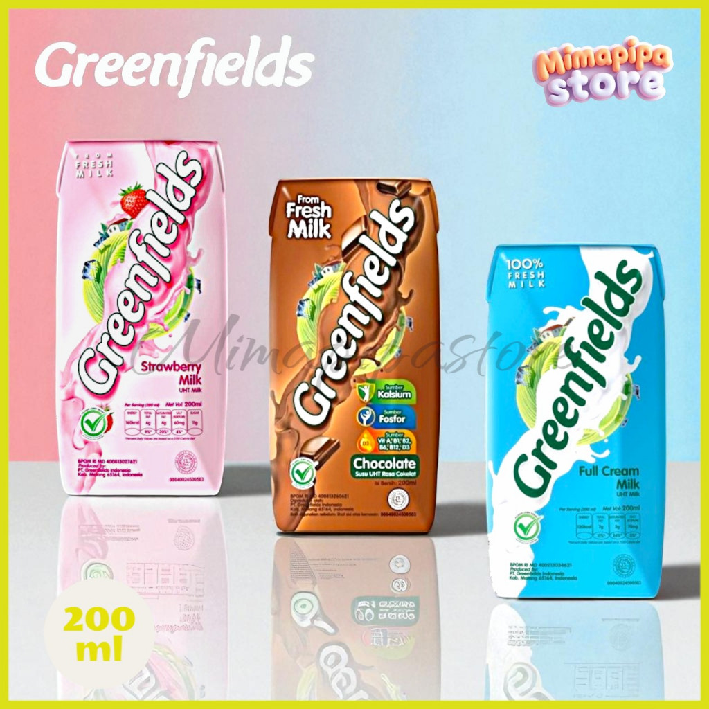 

Greenfields UHT Milk 200ml Kemasan 1 Karton @32 Packs