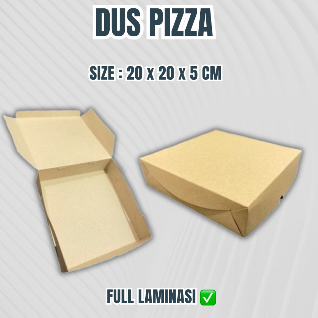 

Dus Pizza 20 x 20 x 5 CM 325 gsm Full Laminasi Super kokoh Harga termurah Terlaris