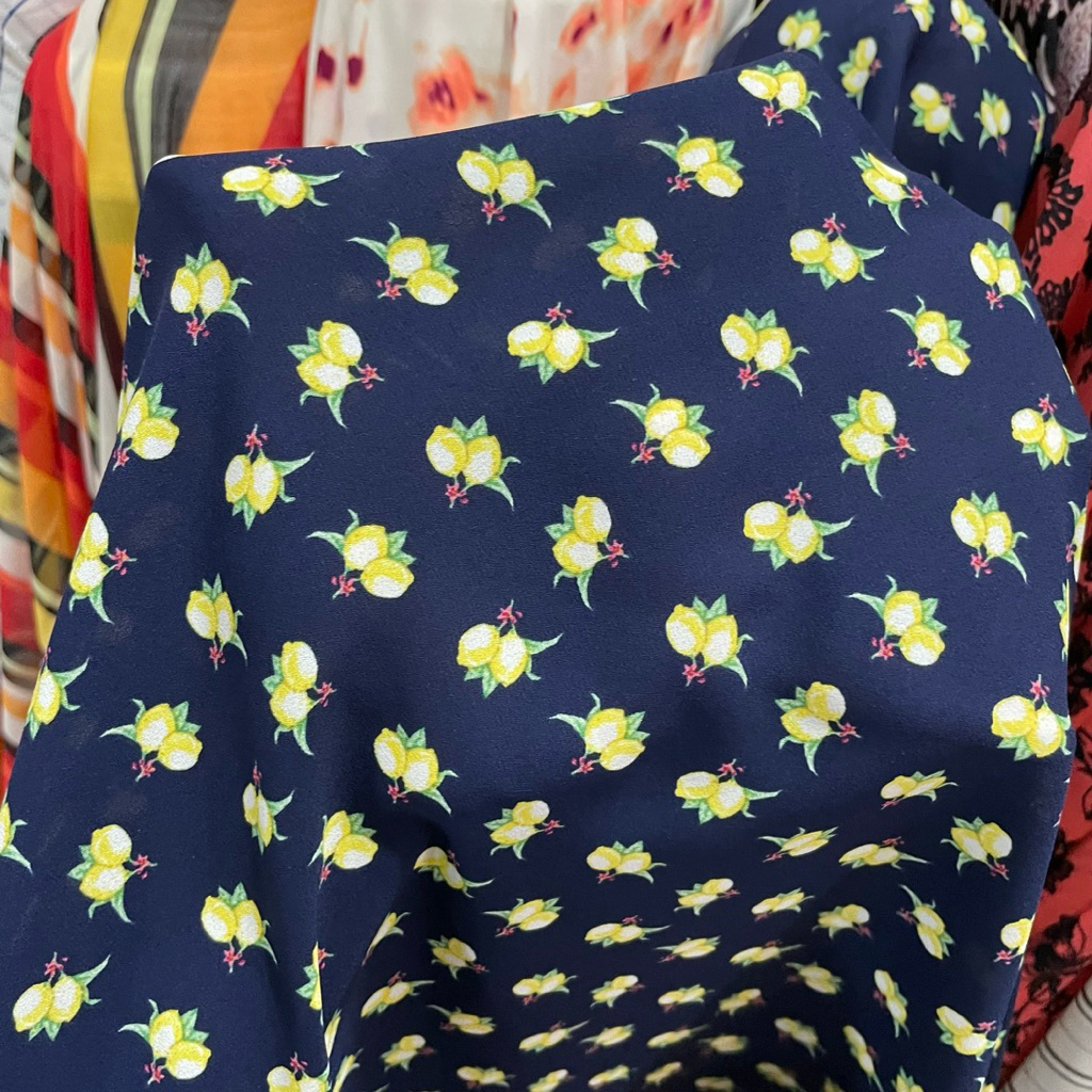 kain zara crepe motif jeruk premium - kain nasiji crepe - kain crepe deluxe premium - kain crepe sty