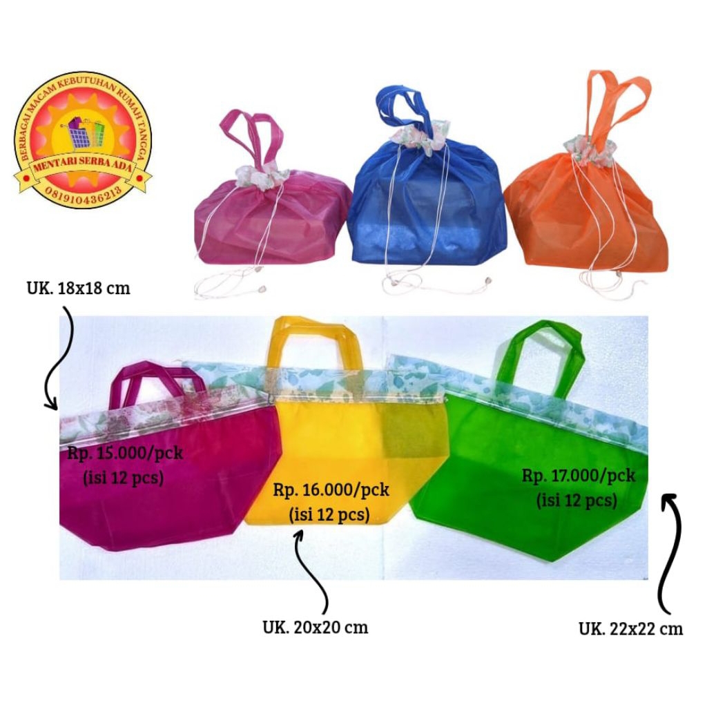 TAS KAIN SERUT WARNA UNTUK HAJATAN 1 LUSIN