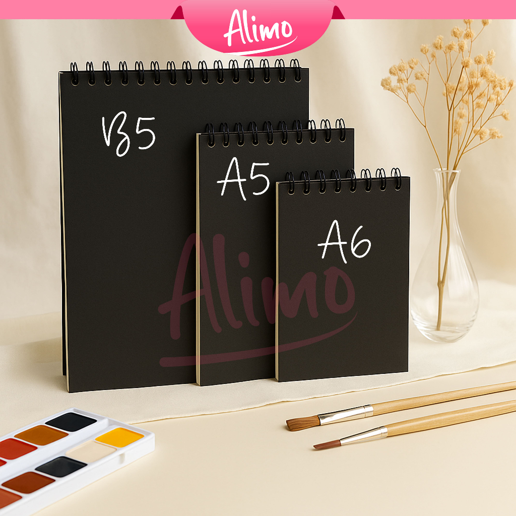 

Alimo Sketchbook spiral atas 250gr isi 40 halaman Buku Sketsa Cover Coklat Kertas Tebal Tidak Tembus