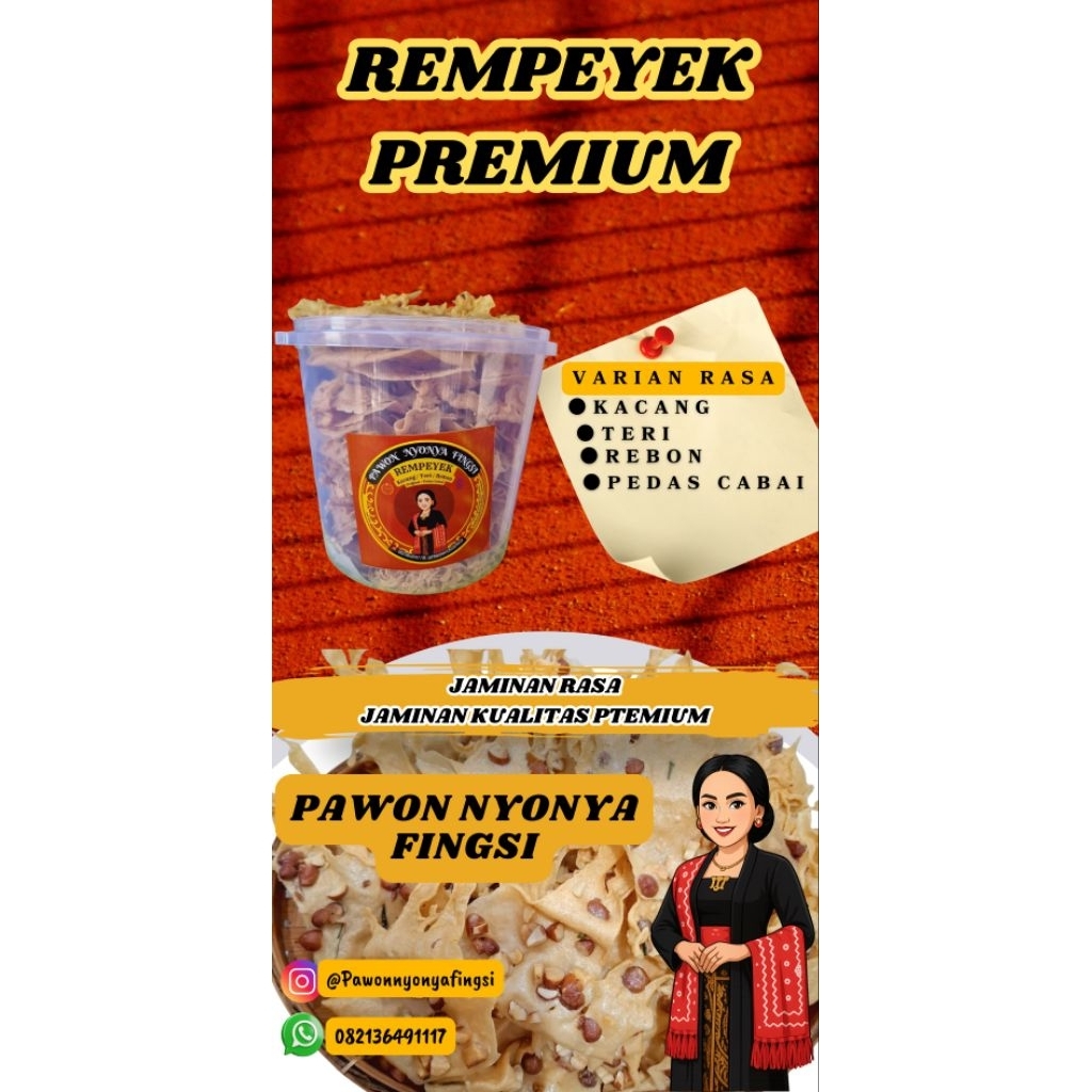 

PEYEK KACANG / REBON/ TERI PREMIUM PAWON NYONYA FINGSI