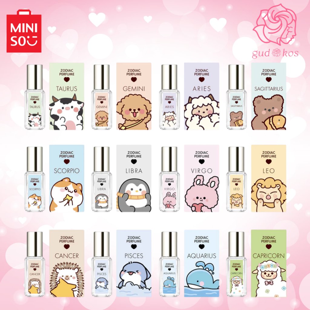 MINISO ZODIAC PARFUME 10ML MINI PERFUME  EDT TAHAN LAMA DAN WANGI ORIGINAL PARFUME TRAVEL