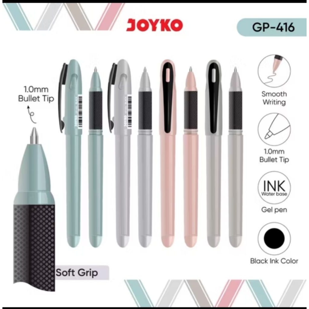 

GEL PEN ( PENA GEL ) GP-416 JOYKO ( harga 12 pcs )