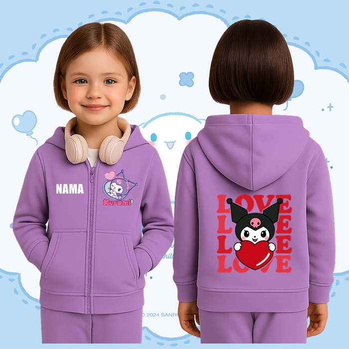 jaket kuromi anak perempuan jacket resleting anak cewek umur 4-11 tahun