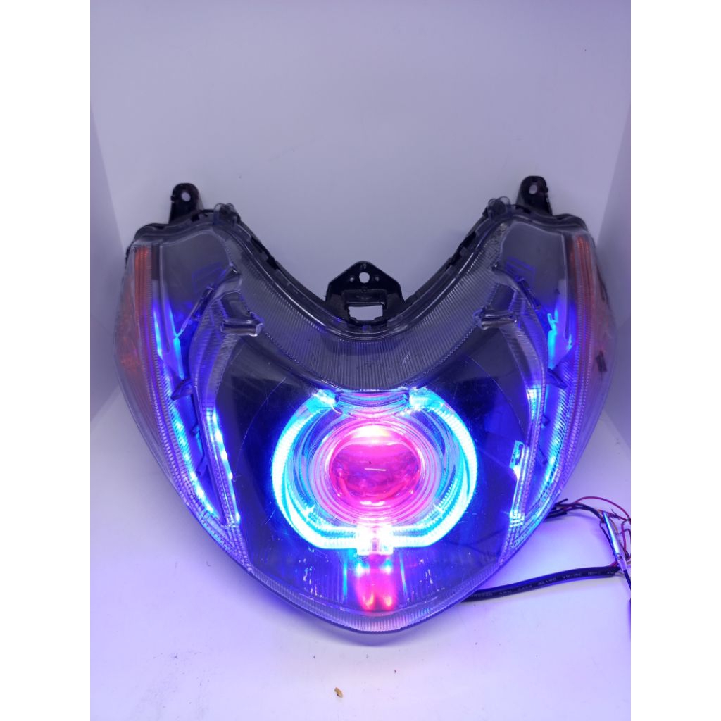 REFLEKTOR LAMPU DEPAN MIO M3 MIO Z ALA BILED UKURAN 4.5 INCHI PLUS ALIS RUNING