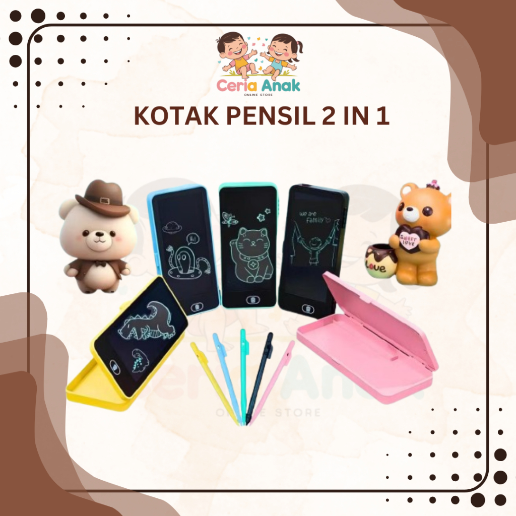 

Kotak Pensil Anak 2 in 1 Dengan Lcd Writing Pad