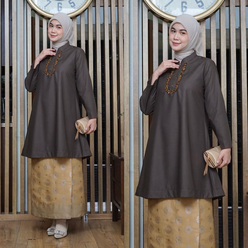 Original Kamari - Tunik Batu Payet / Tunik Batu Payet Toyobo Fodu / Long Tunik Busui / Baju Kurung P