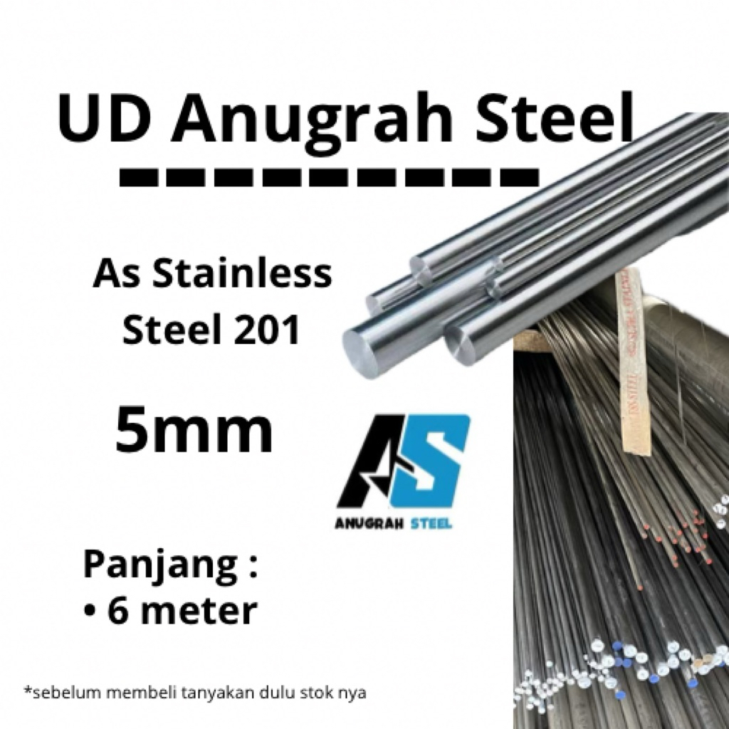 As Stainless Steel 5mm 201