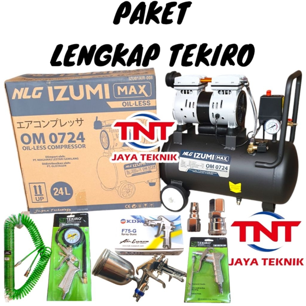 MESIN KOMPRESOR ANGIN 3/4HP OILLESS IZUMI MAX OM 0724 / COMPRESSOR ANGIN IZUMI MAX OM0724 OM 0724
