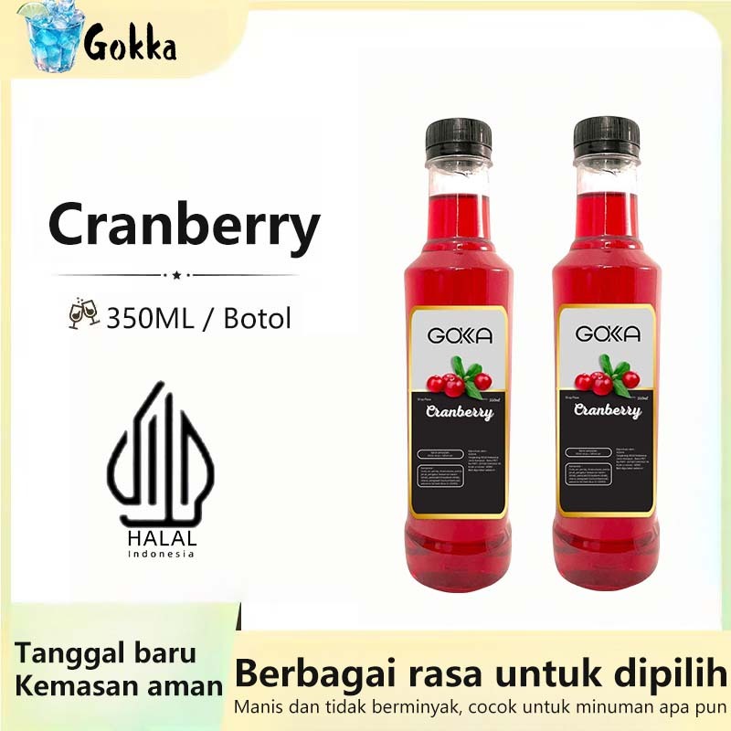 

GOKKA Sirup Minuman Rasa Cranberry 350ml Syrup / Sirup Cranberry Sertifikasi Halal