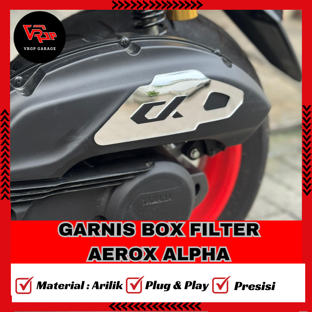 VRGP Garnis Box Filter Aerox Alpha Tipe Panjang/ Cover Box filter Aerox Alpha