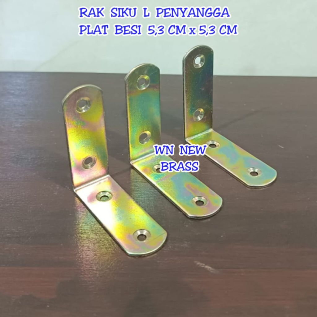 TERMURAH Rak Siku L Dinding Gantung Ambalan Penyangga Plat Besi 5,3 cm