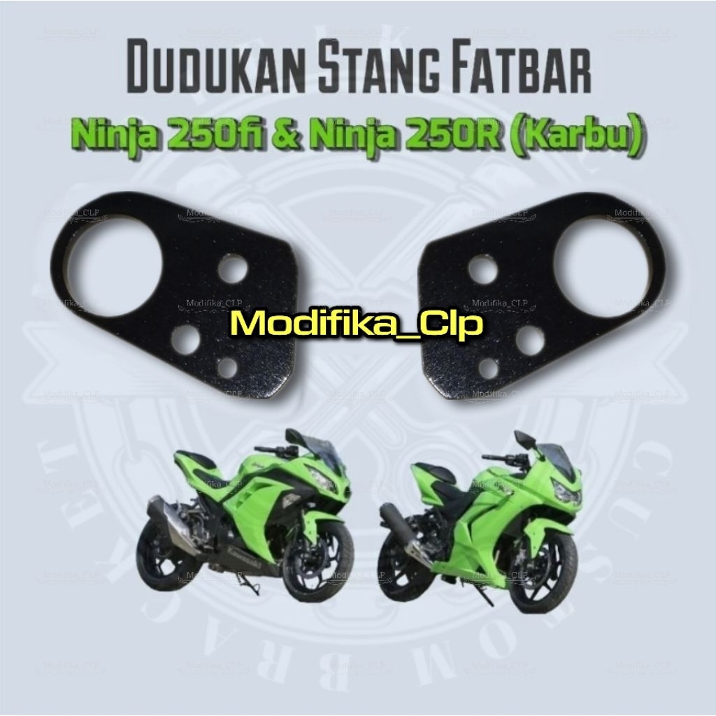 Dudukan Raiser stang fatbar ninja 250fi/250 karbu