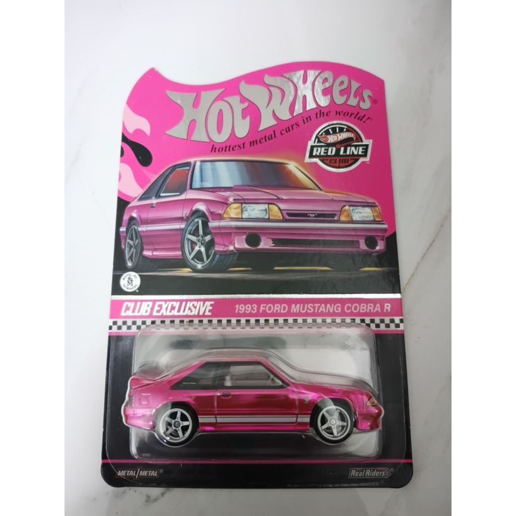 Hot Wheels 1993 Ford Mustang Cobra R RLC Pink