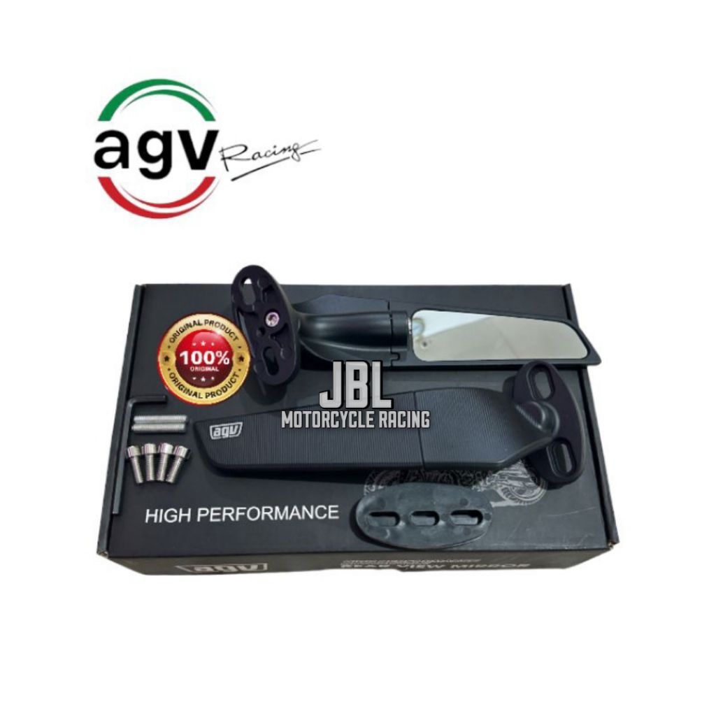 Spion AGV Wingled Full CNC Kaca Kecil Universal Semua Motor PCX Nmax Aerox Beat Jupiter Vario Dll - 