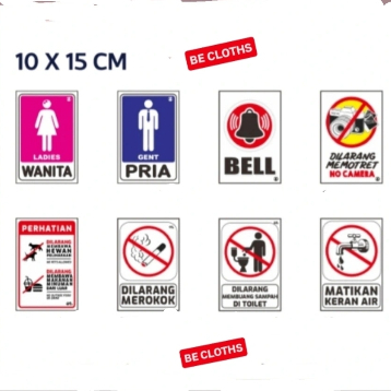 

Acrylic Sign Label Ladies Gent Apar Bell 10 x 15 Cm - Akrilik Sign Label Disabilitas