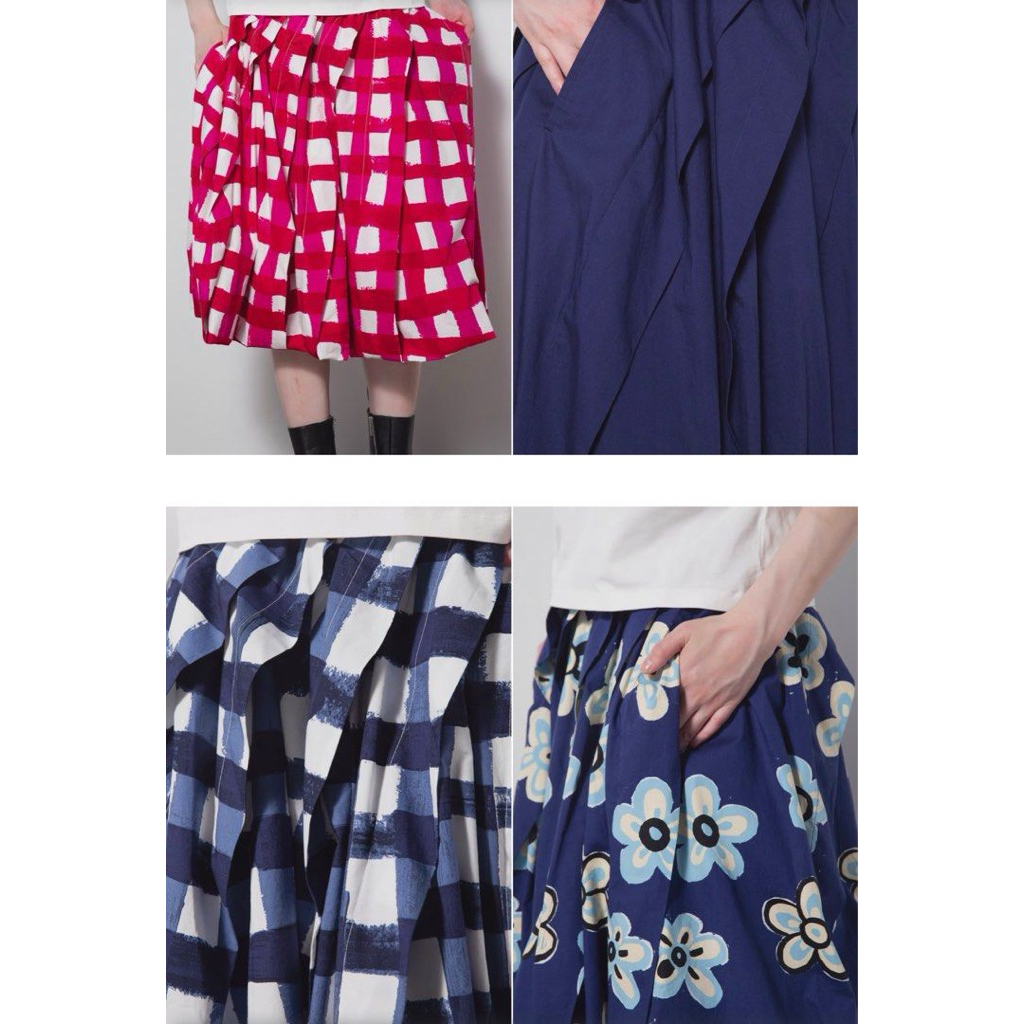 UNIQLO X MARNI - BALOON SKIRT NAVY