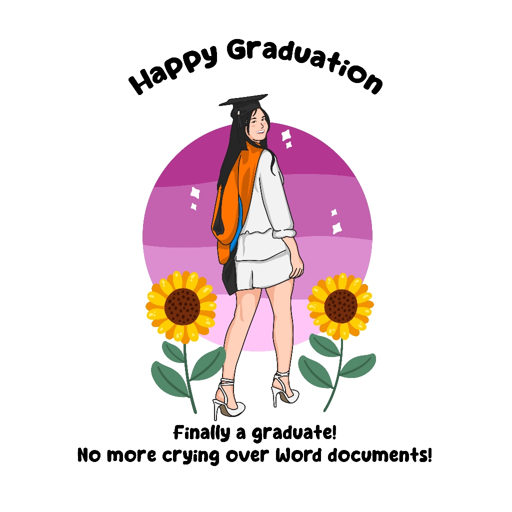 (Softfile) Jasa Ilustrasi Wajah Wisuda / Hadiah Wisuda / Kado Wisuda / Graduation / Ilustrasi Lucu
