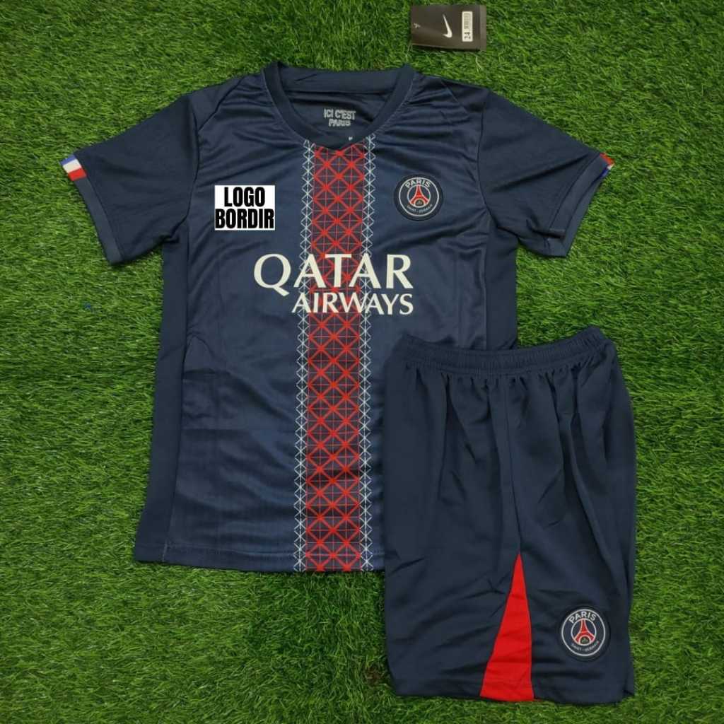 Jersey Kids P S G Home 2025 2026 Grade Ori Baju Sepak Bola Anak Usia 3 4 5 6 7 8 9 10 11 12 13 Tahun