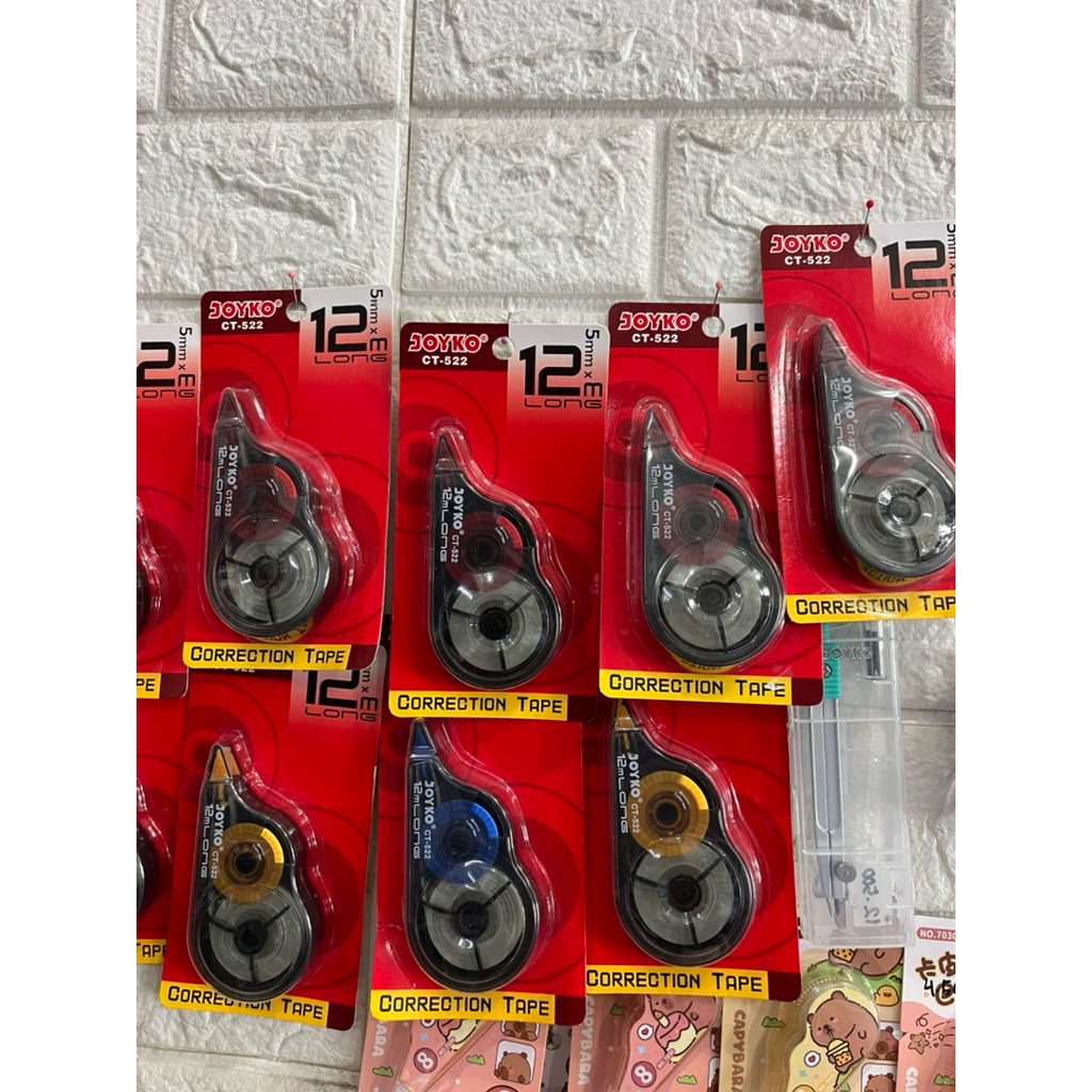 

Tipe X Kertas Coorection Tape 12 m JOYKO CT-522