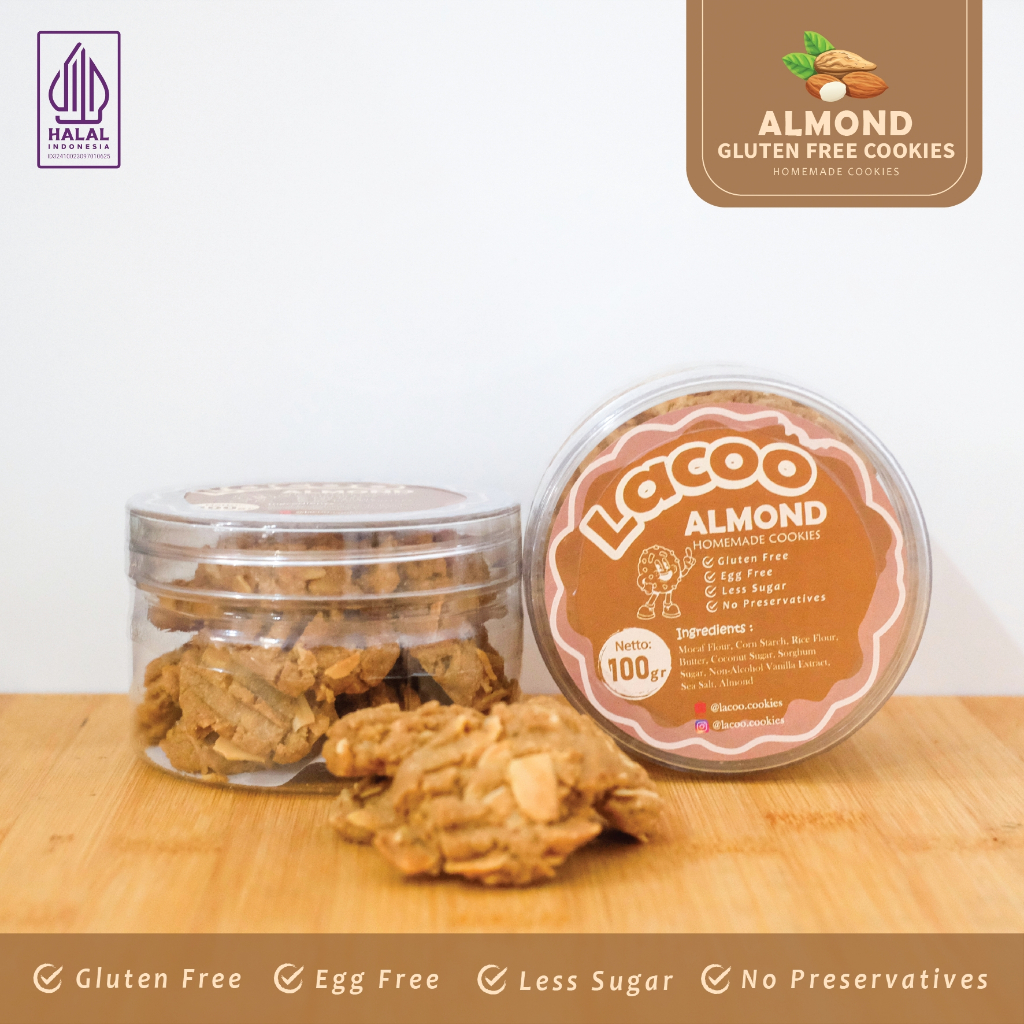 

Almond Cookies 100gr - Gluten Free Cookies - Egg Free - Lacoo Cookies