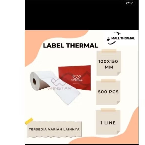 

kerta termal Lebel 100×150 isi 500 lembar