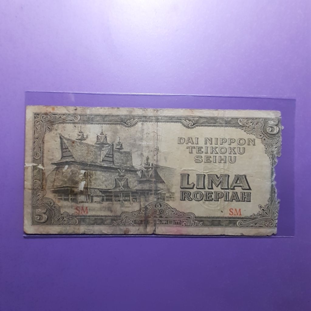 uang 5 rupiah dai nippon