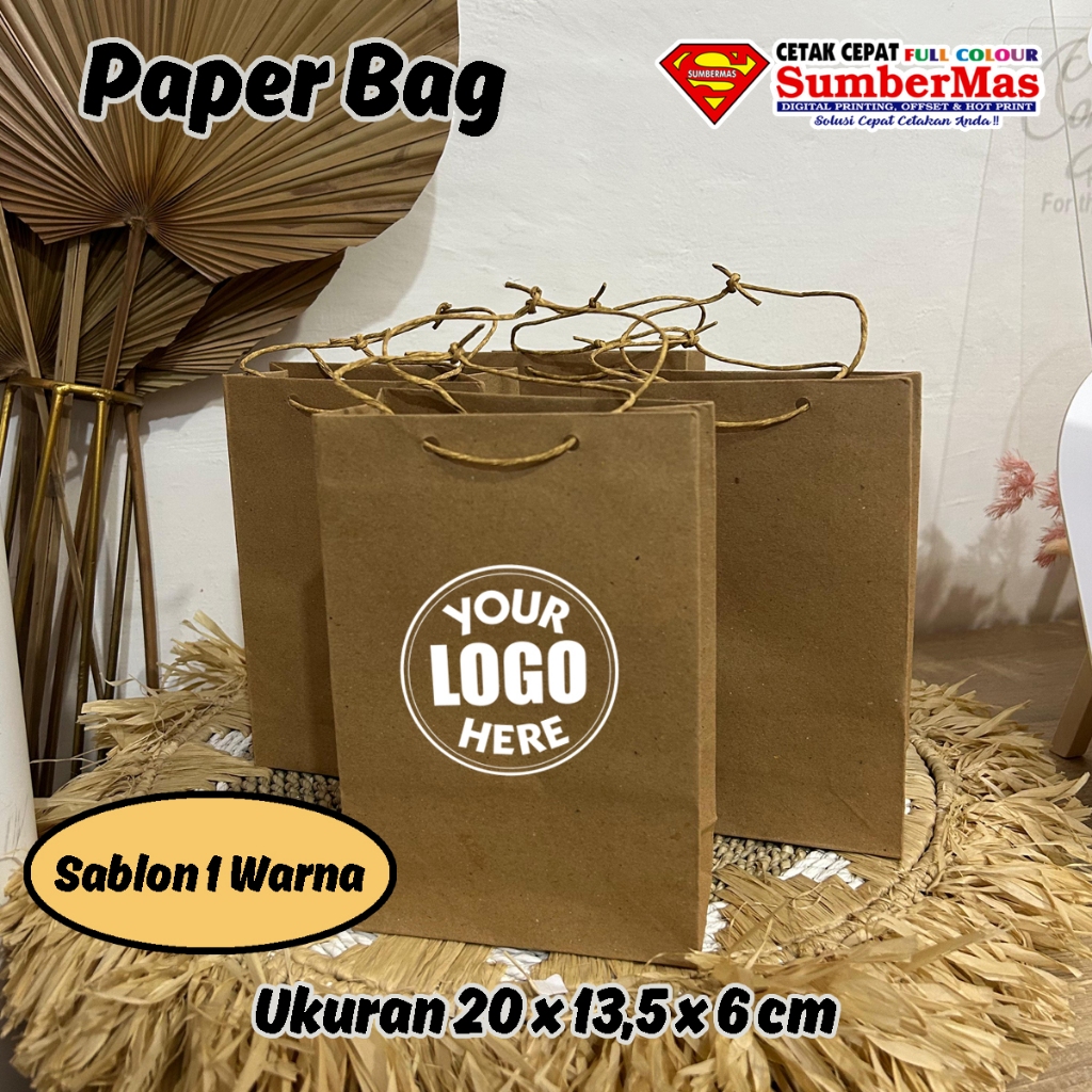 

Paper Bag Ukuran 20 x 13,5 x 6 cm