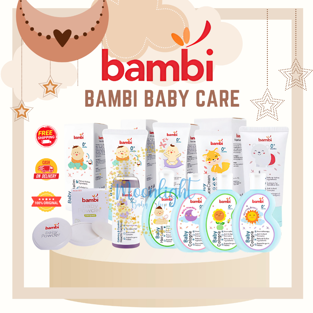 Bambi Baby Care Cologne | Shampoo | Hair Lotion | Hair and Body Wash / Sabun Mandi | Anti Mosquito |