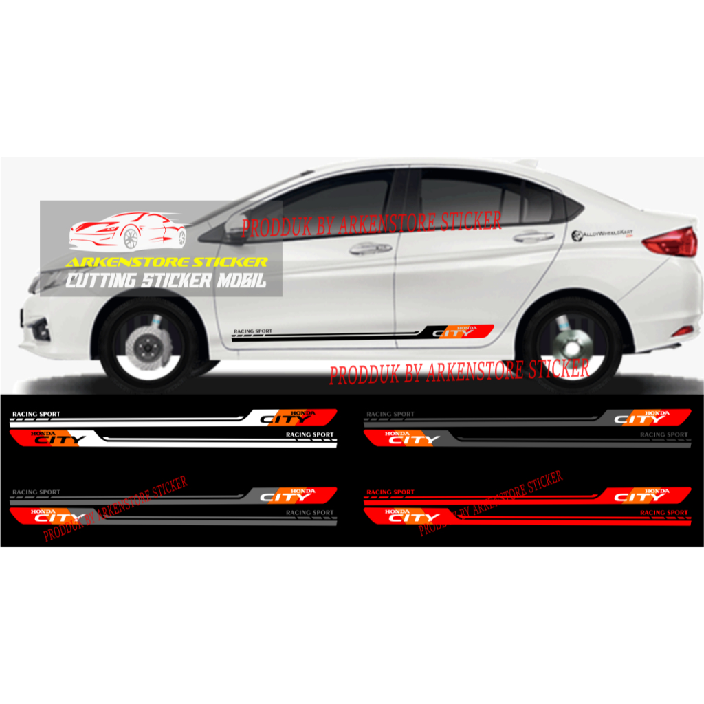 Stiker mobil honda city cutting stiker sticker mobil city stiker terbaru