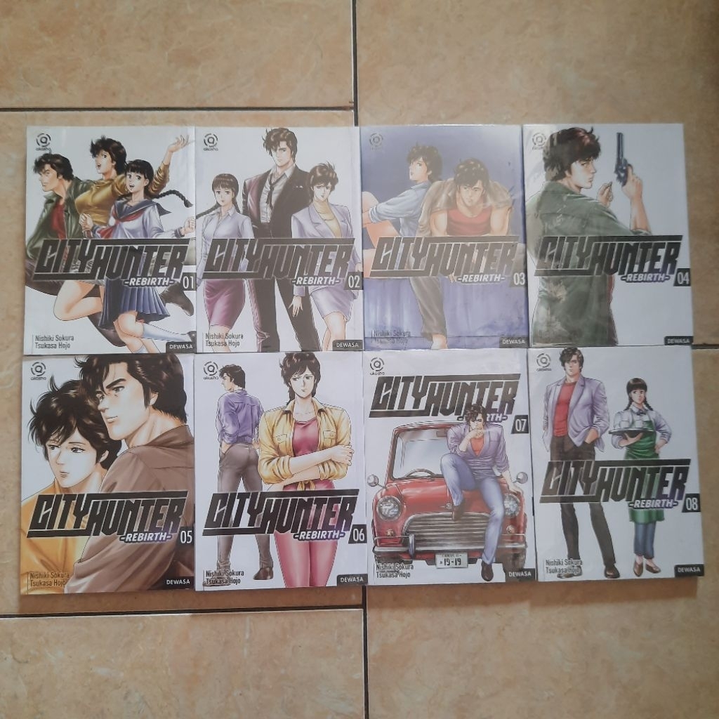 Komik Set City Hunter Rebirth 1-8 Nishiki Sokura Tsukasa Hojo Kolpri + Sampul Original