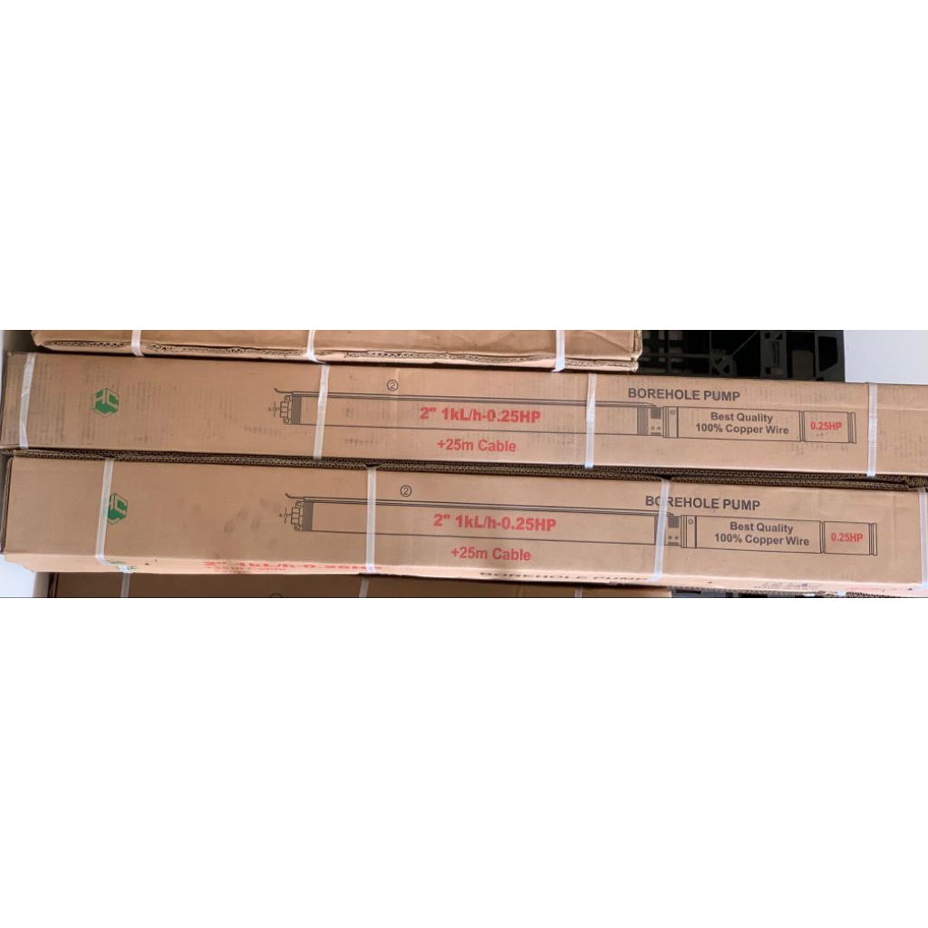 pompa air sumur hcl 2"1kl/h-0,25 kabel 25 meter - (HCL 2SDM1/26 0,25HP + KBL 25 + CB LUAR)