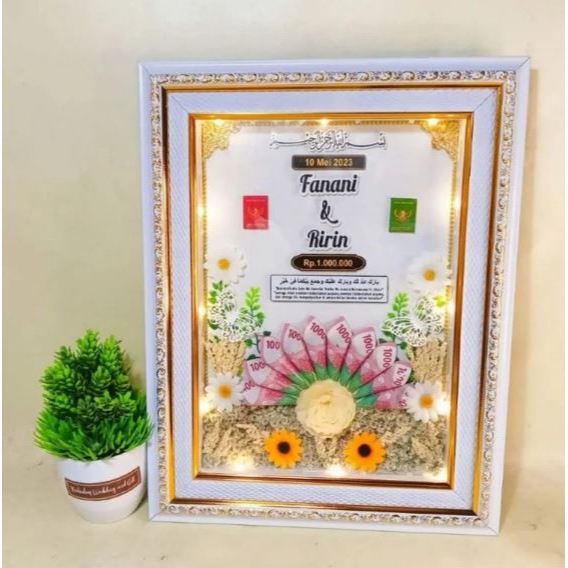 Mahar Pernikahan Rustic / Bingkai Mahar Pernikahan Murah