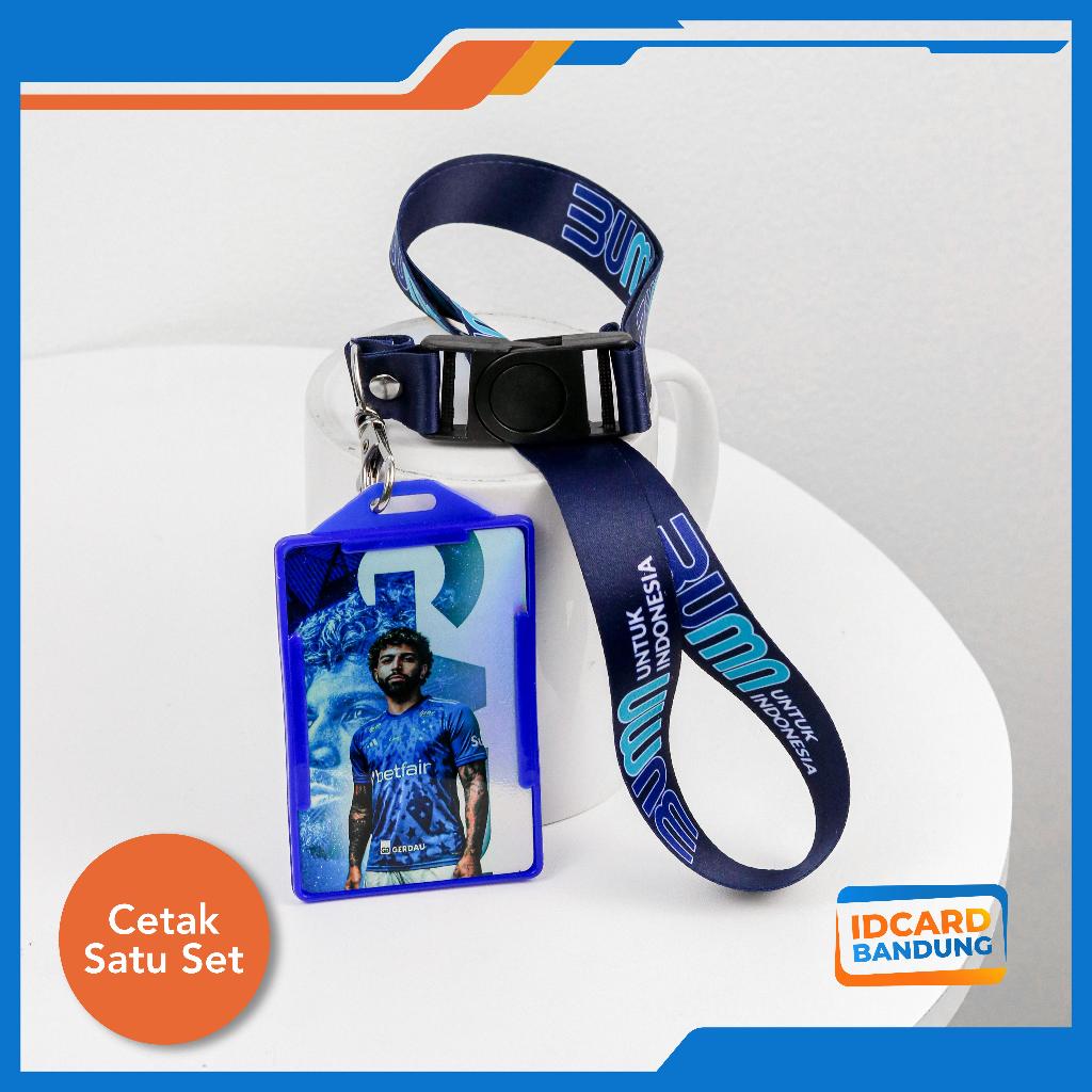 

SATU SET PAKET NAME TAG CETAK TALI LANYARD PRINT SUBLIM PREMIUM + ID CARD PLUS HOLDER STD